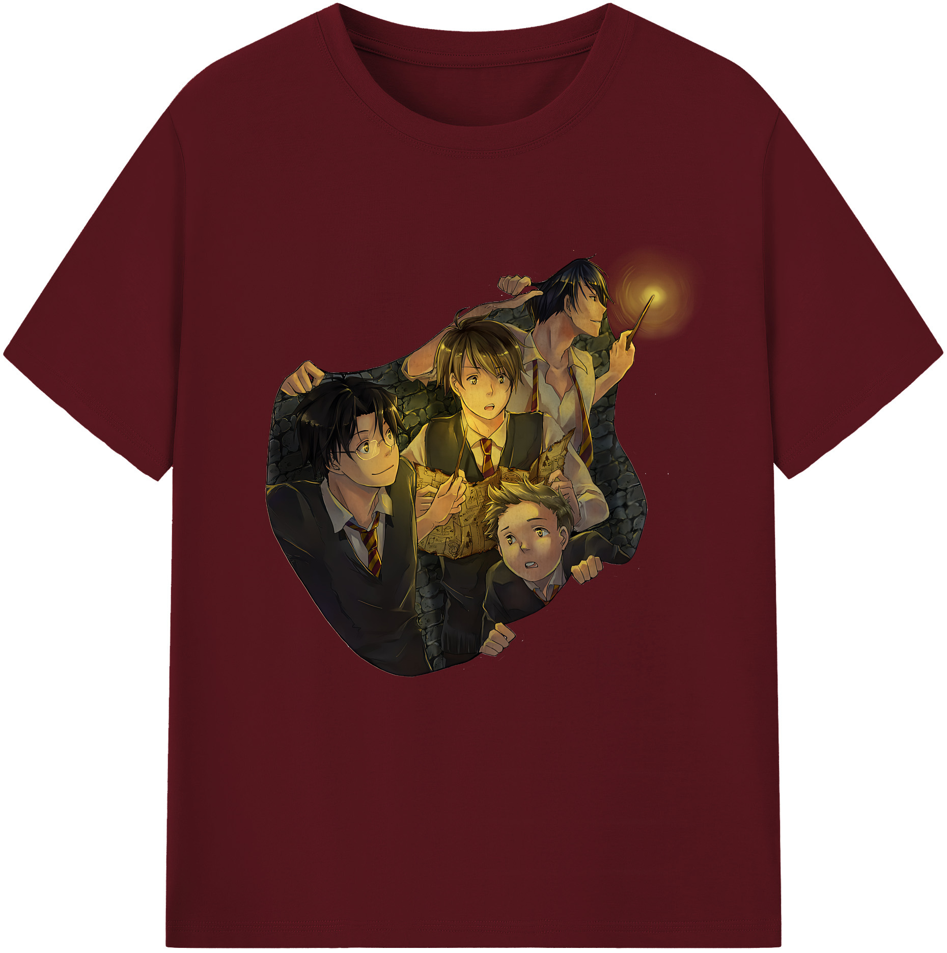 （画像用） Harry Potter ハリー・ポッターシリーズ 綿100％半袖Tシャツ（フロントプリント）